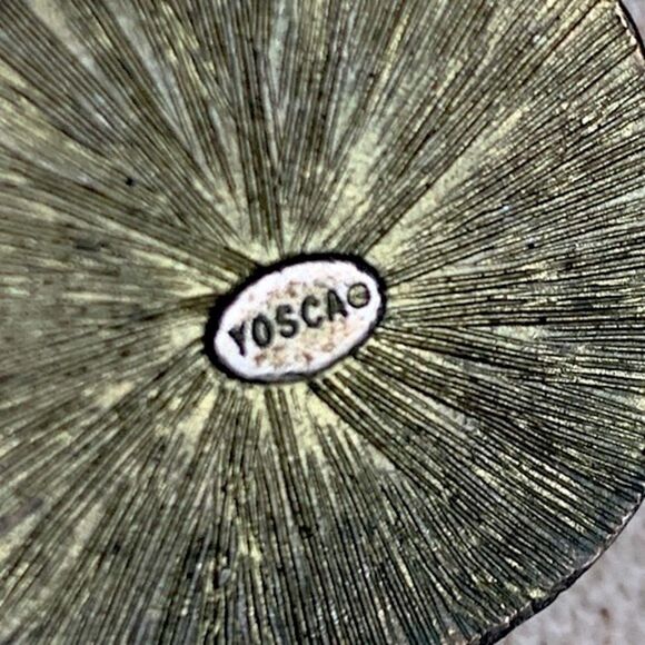 Gerard Yosca Vintage Chunky Statement Necklace Antique Gold Handmade Brown Glam - Picture 7 of 12